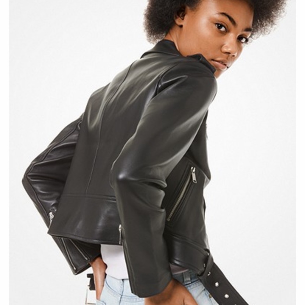 Michael Kors Leather Jacket - Picture 5 of 10